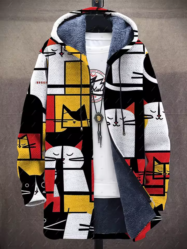 Lykke – Luksuriøs Kunstinspirert Cardigan for Kreative Sjeler