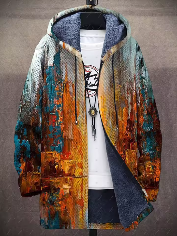 Lykke – Luksuriøs Kunstinspirert Cardigan for Kreative Sjeler