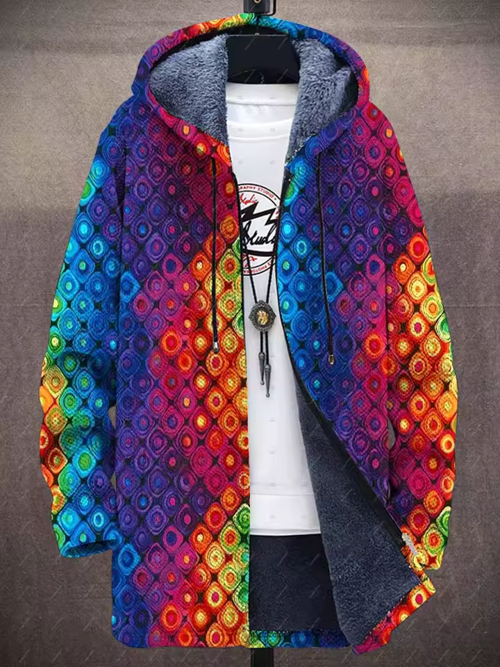 Lykke – Luksuriøs Kunstinspirert Cardigan for Kreative Sjeler