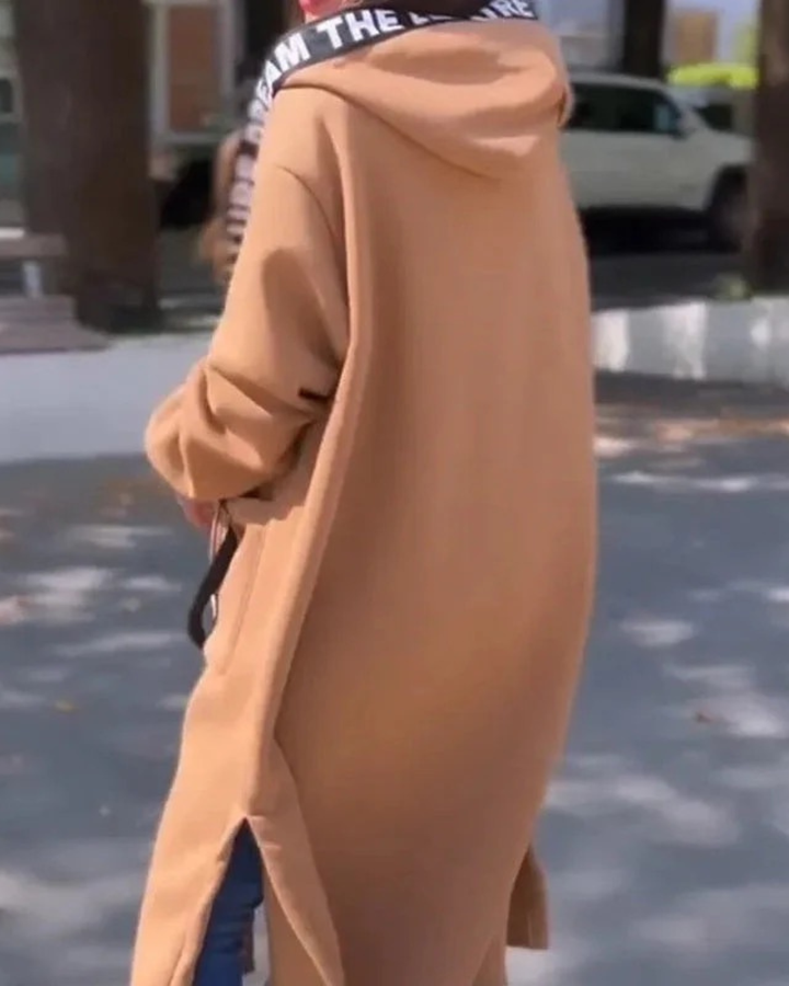 Lina – Lang hettegenser med hette for damer