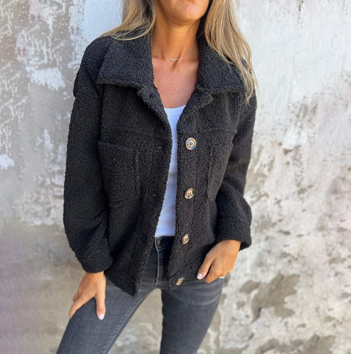 Angela | Varm teddyjakke med uanstrengt eleganse