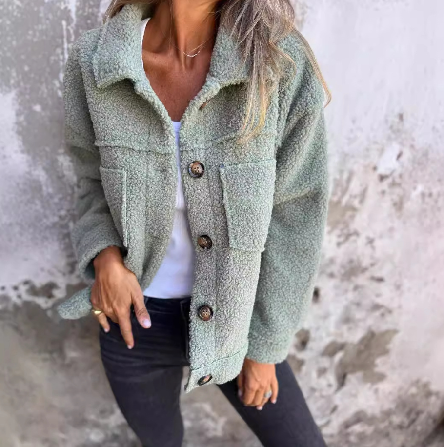 Angela | Varm teddyjakke med uanstrengt eleganse