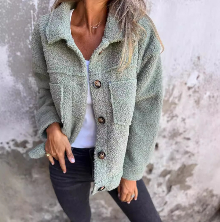 Angela | Varm teddyjakke med uanstrengt eleganse