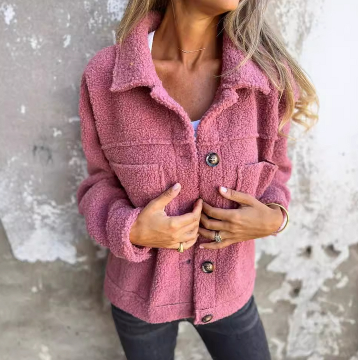 Angela | Varm teddyjakke med uanstrengt eleganse