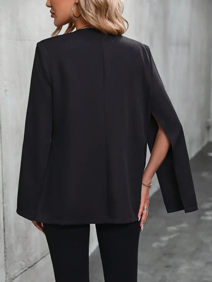 Debra | Elegant svart blazer med kappe-ermer
