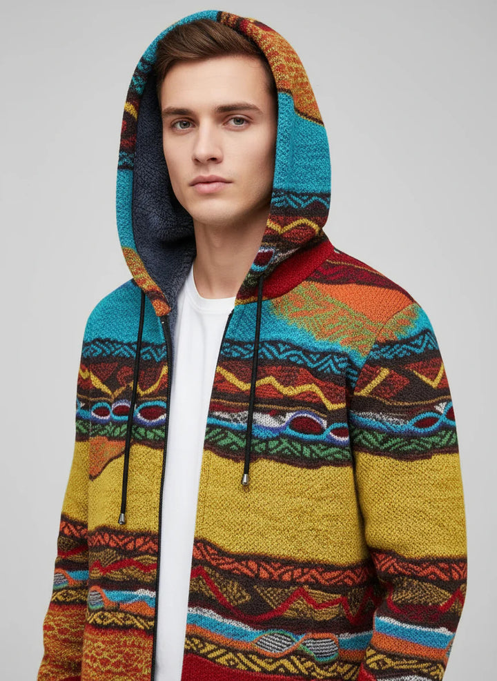 Lykke – Luksuriøs Kunstinspirert Cardigan for Kreative Sjeler