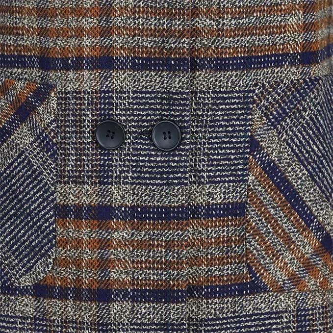 Dorothy | Elegant lang blazer dame med rutemønster