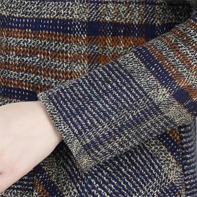 Dorothy | Elegant lang blazer dame med rutemønster