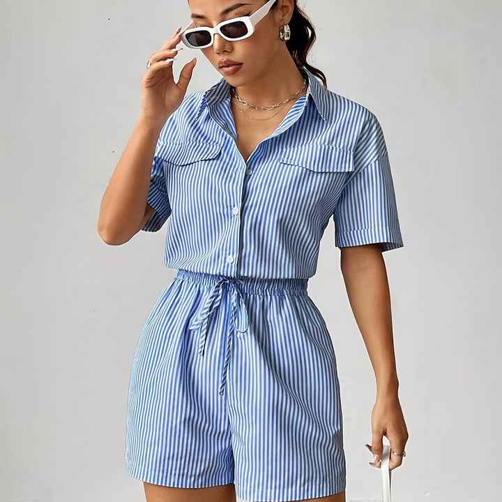 Ella | Elegant skjortejumpsuit med snøring