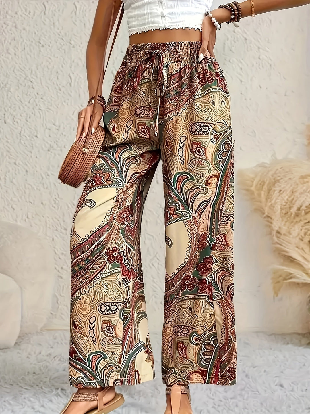 Emilie | Bohemsk sommerbukse med sløyfedetalj