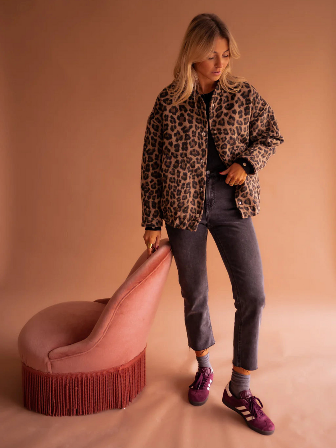 FIORENZA | Leopard bomberjakke