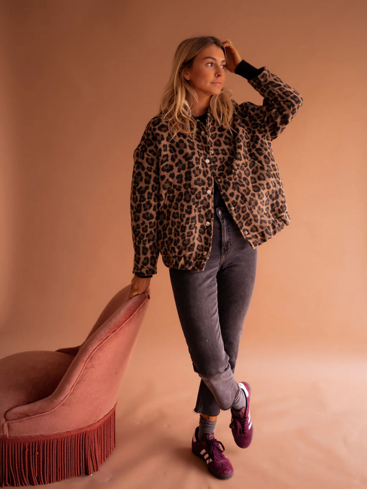 FIORENZA | Leopard bomberjakke