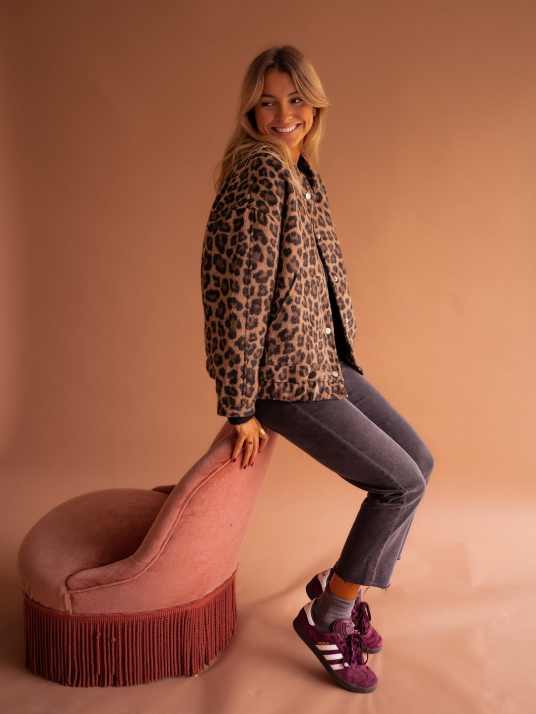 FIORENZA | Leopard bomberjakke
