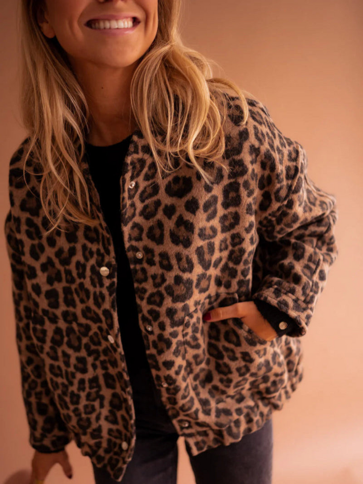 FIORENZA | Leopard bomberjakke