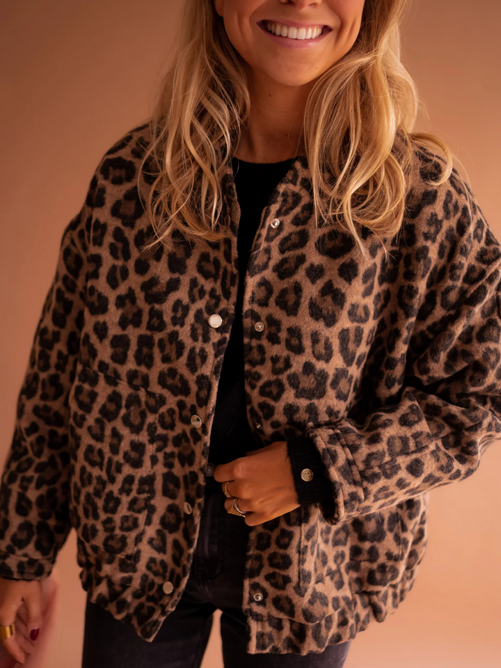 FIORENZA | Leopard bomberjakke