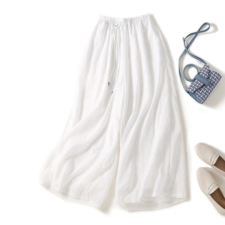 Grete | Lett og elegant linbukse dame med justerbar midje