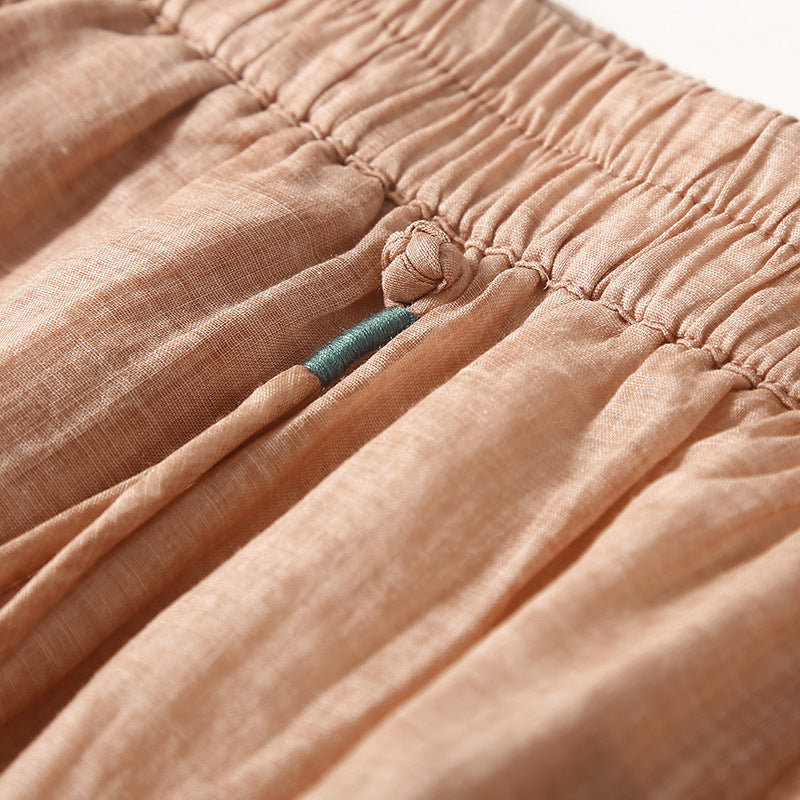 Grete | Lett og elegant linbukse dame med justerbar midje