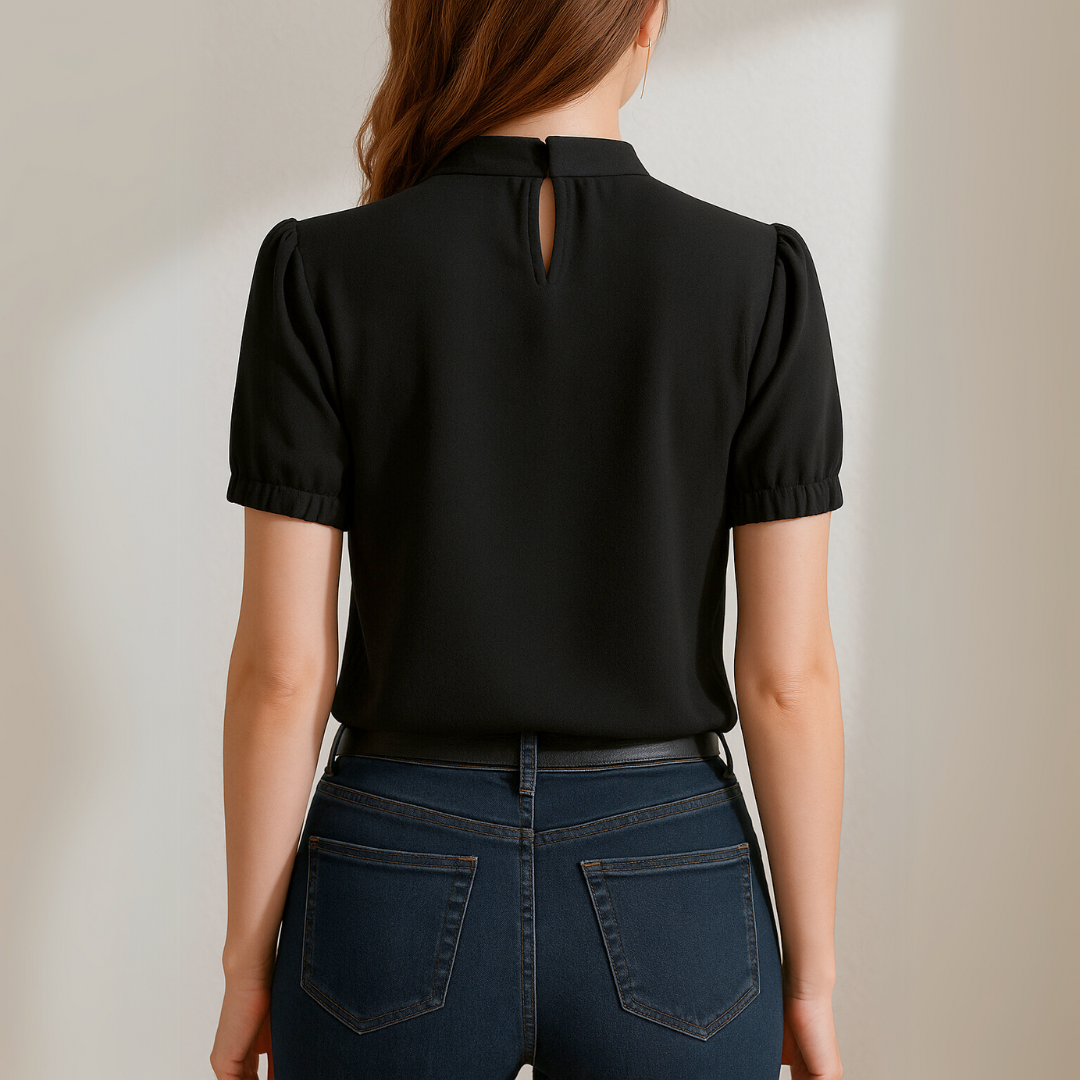 Inga | Elegant bluse dame med splittede ermer