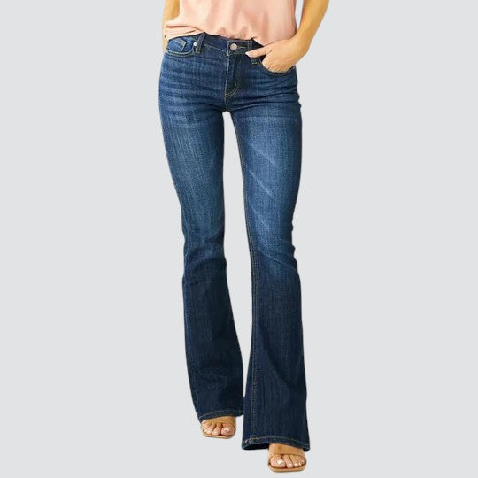 Janina | Stilige høytaljede flare bukser med elegant passform