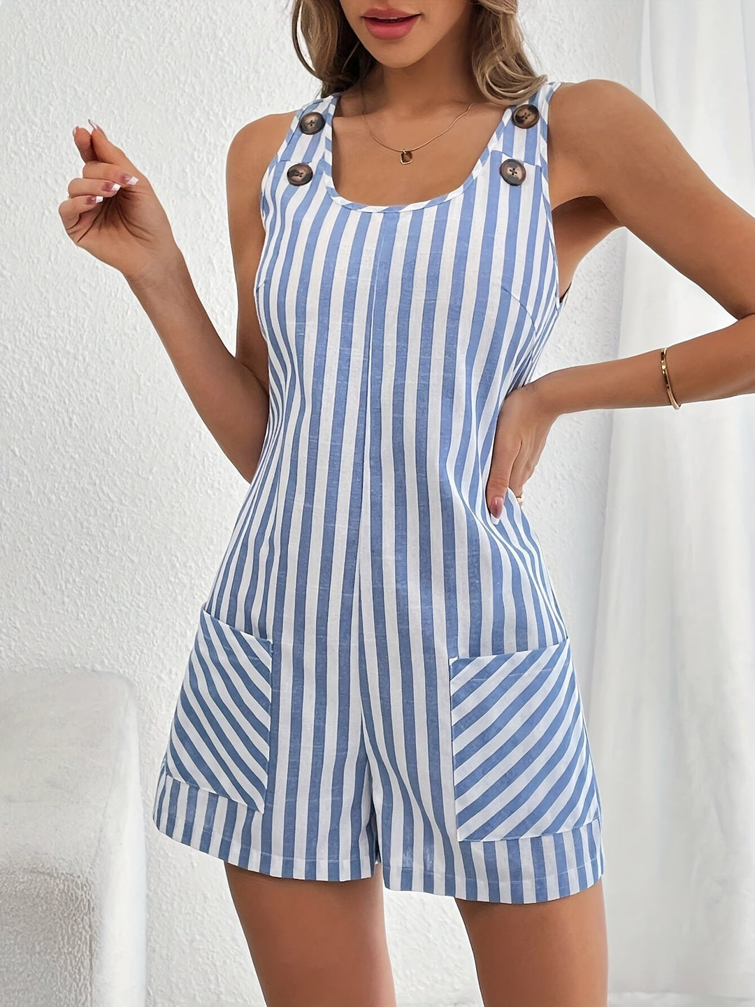 Julie | Stripete sommerhoppdrakt med lommer