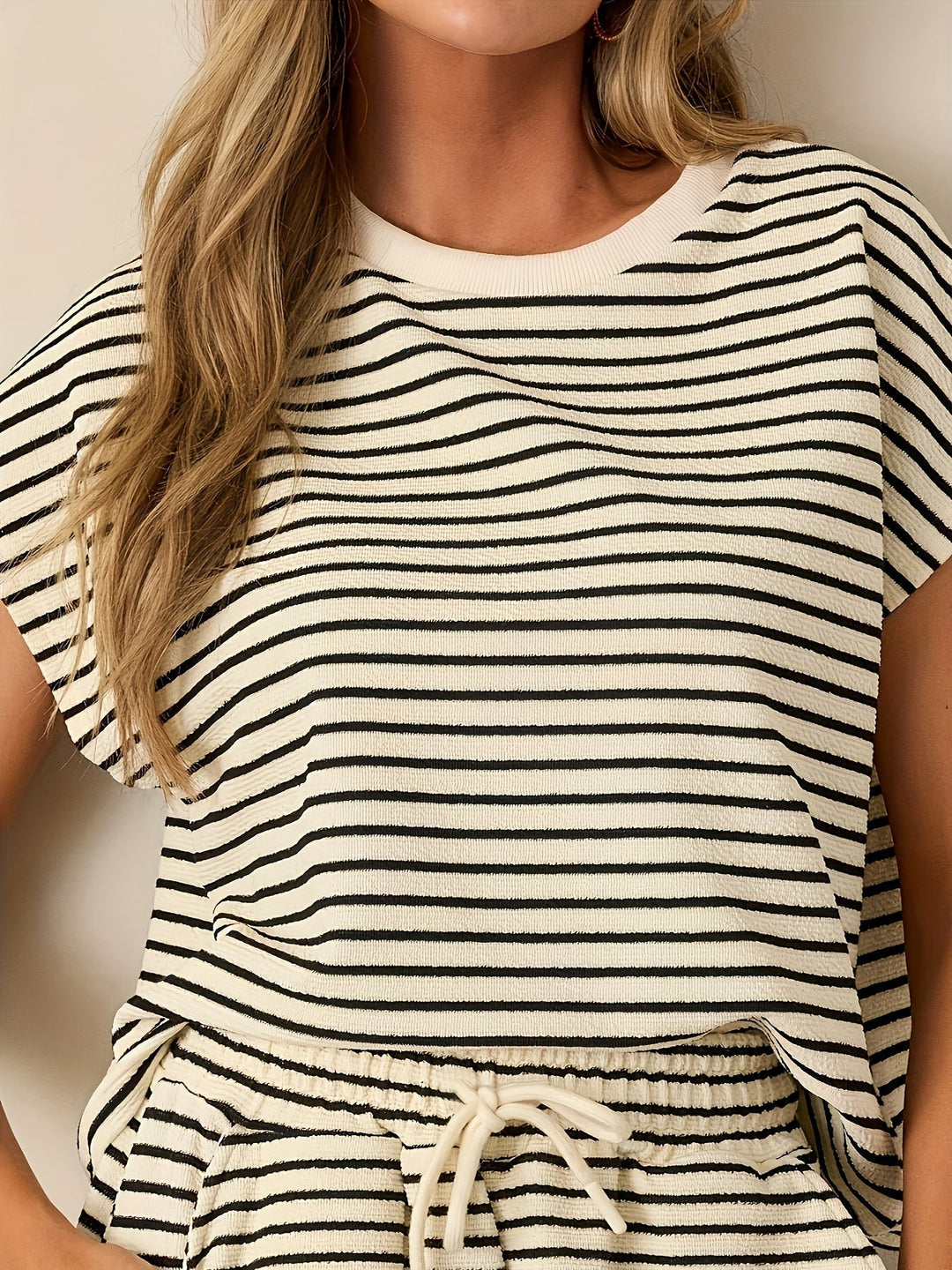 Lina | Stripete sommerset med topp og shorts