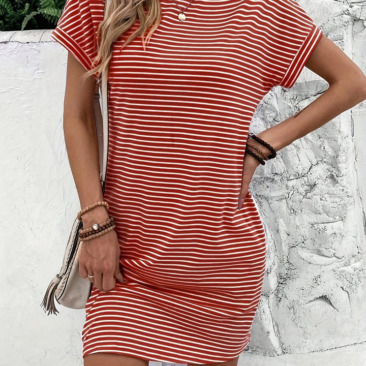Maja | Stripete T-skjortekjole med avslappet fasong