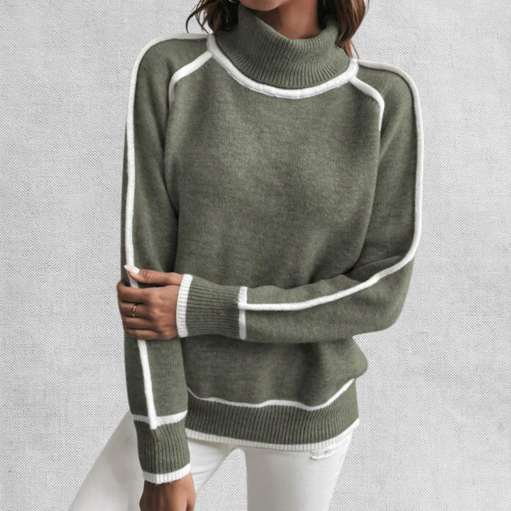 Nora | Stripete turtleneck med høy krage