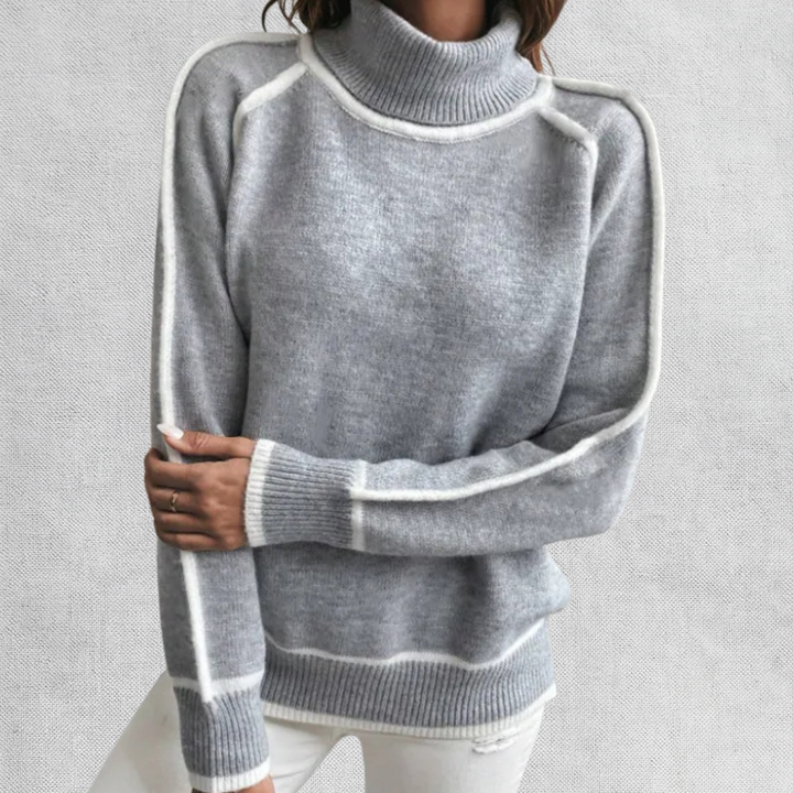 Nora | Stripete turtleneck med høy krage