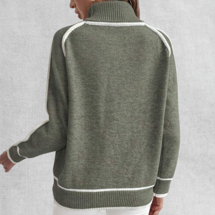 Nora | Stripete turtleneck med høy krage