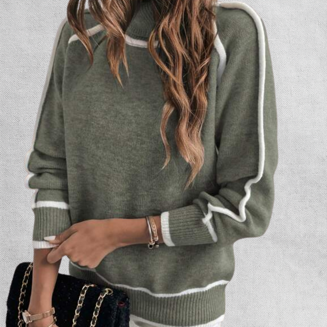 Nora | Stripete turtleneck med høy krage