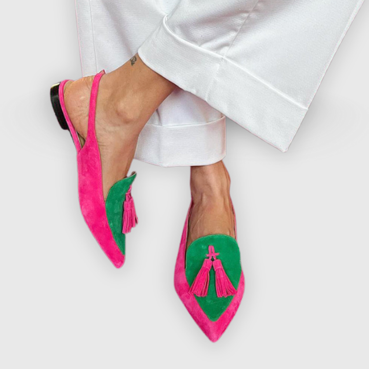 Rosalia | Fargerik ballerina sko med ankelstropp