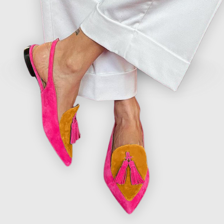 Rosalia | Fargerik ballerina sko med ankelstropp