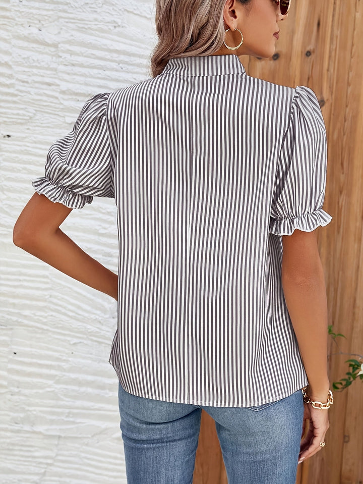 Sofie | Elegant bluse dame med pufferm