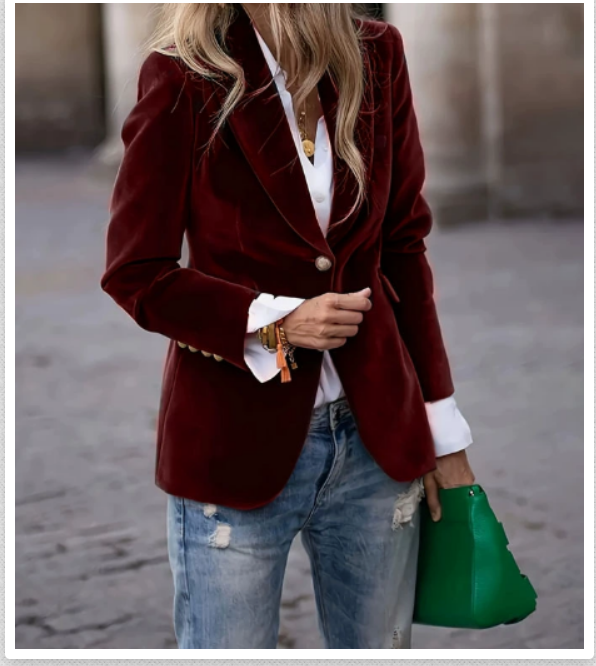 Vivian | Elegant blazer dame med gullknapper