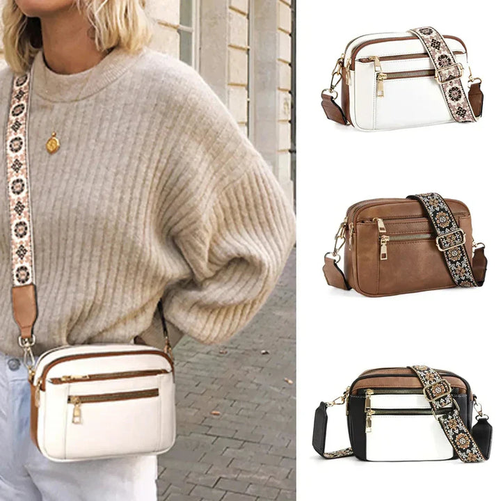 Arvida | Crossbody-veske med trykt stropp